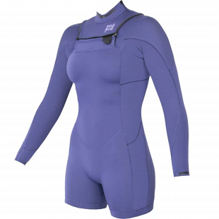 Shorty femme SOORUZ 2/2 Manches Longues Front Zip Divine Purple